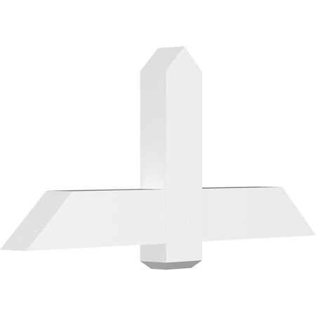 Ekena Millwork Eugene Architectural Grade PVC Gable Bracket, 48"W x 22"H x 4"D x 6"F, 11/12 Pitch GBP048X22X0406EUG00